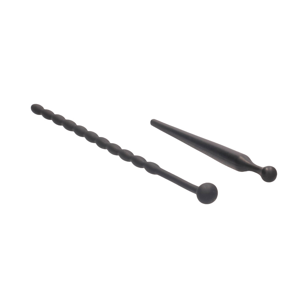Ouch! Urethral Sounding - Silicone Beginners Plug Set - Black