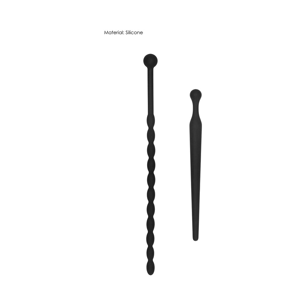Ouch! Urethral Sounding - Silicone Beginners Plug Set - Black
