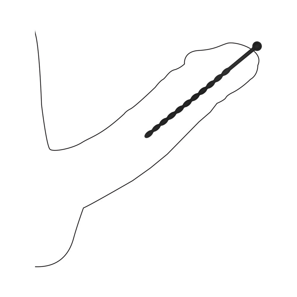 Ouch! Urethral Sounding - Silicone Beginners Plug Set - Black