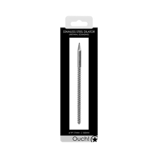 Ouch! Urethral Sounding - Metal Dilator - Ribbed - 7.7 Mm
