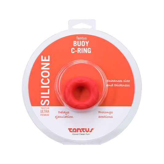 Tantus Buoy C-ring - Medium - Crimson