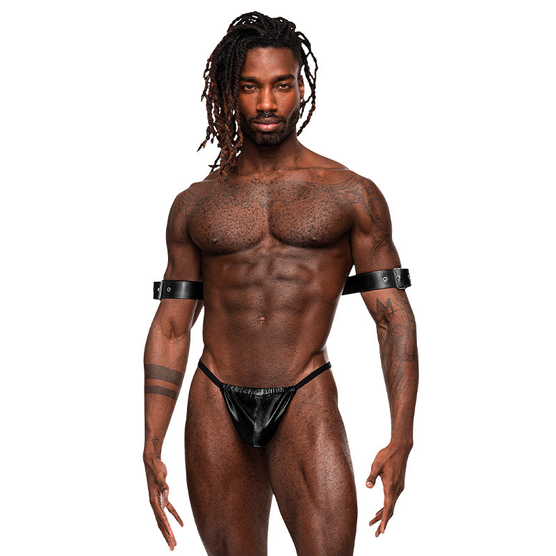Male Power Men's Leather Pisces Black O/s