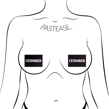 Pastease Censored: Black Censor Bars Nipple Pasties