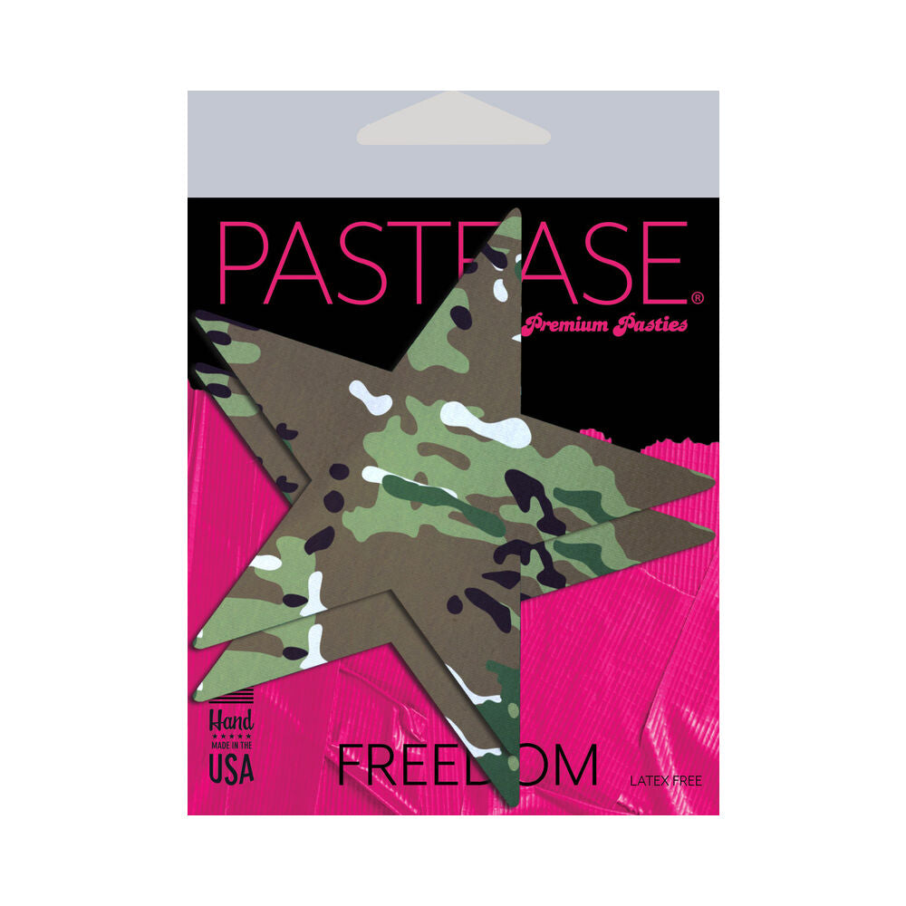 Pastease Nautical Star: Military Multi-cam Camoflauge Nipple Pasties