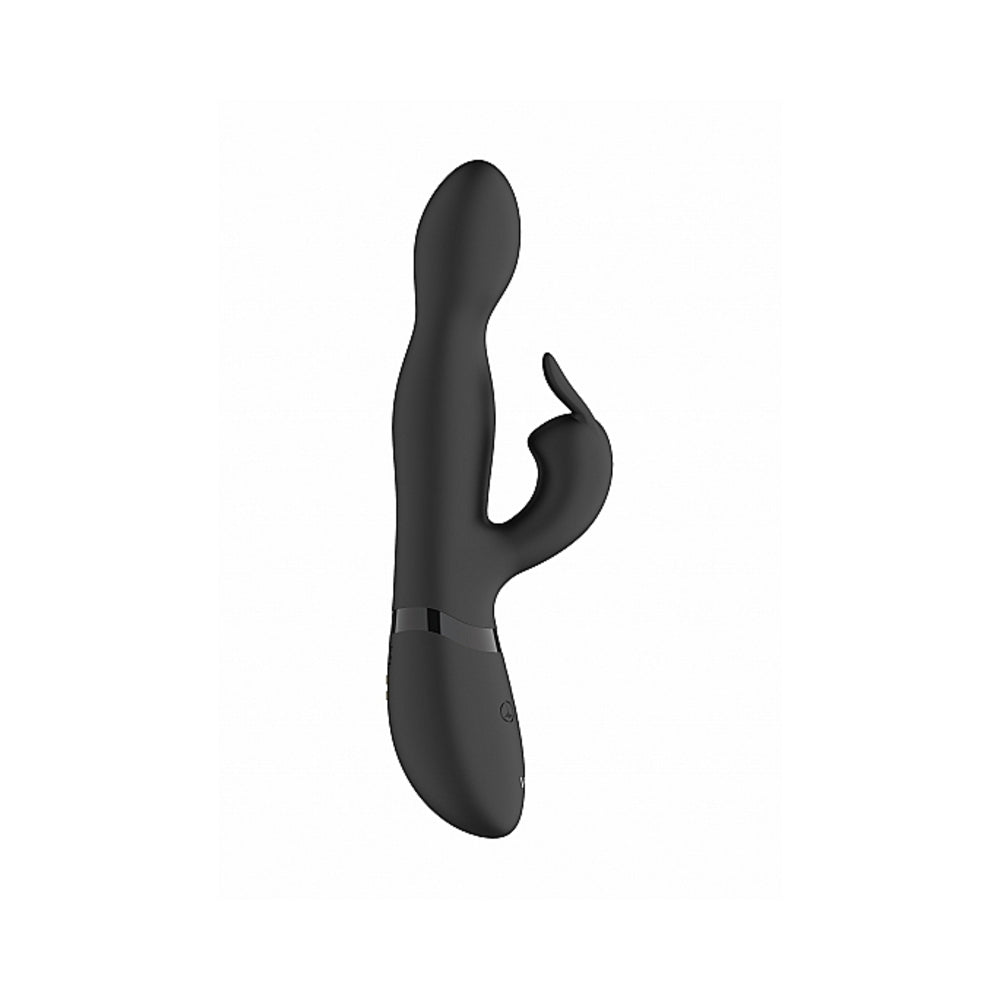 Vive Niva Rechargeable 360 Rotating Silicone Rabbit Vibrator Black