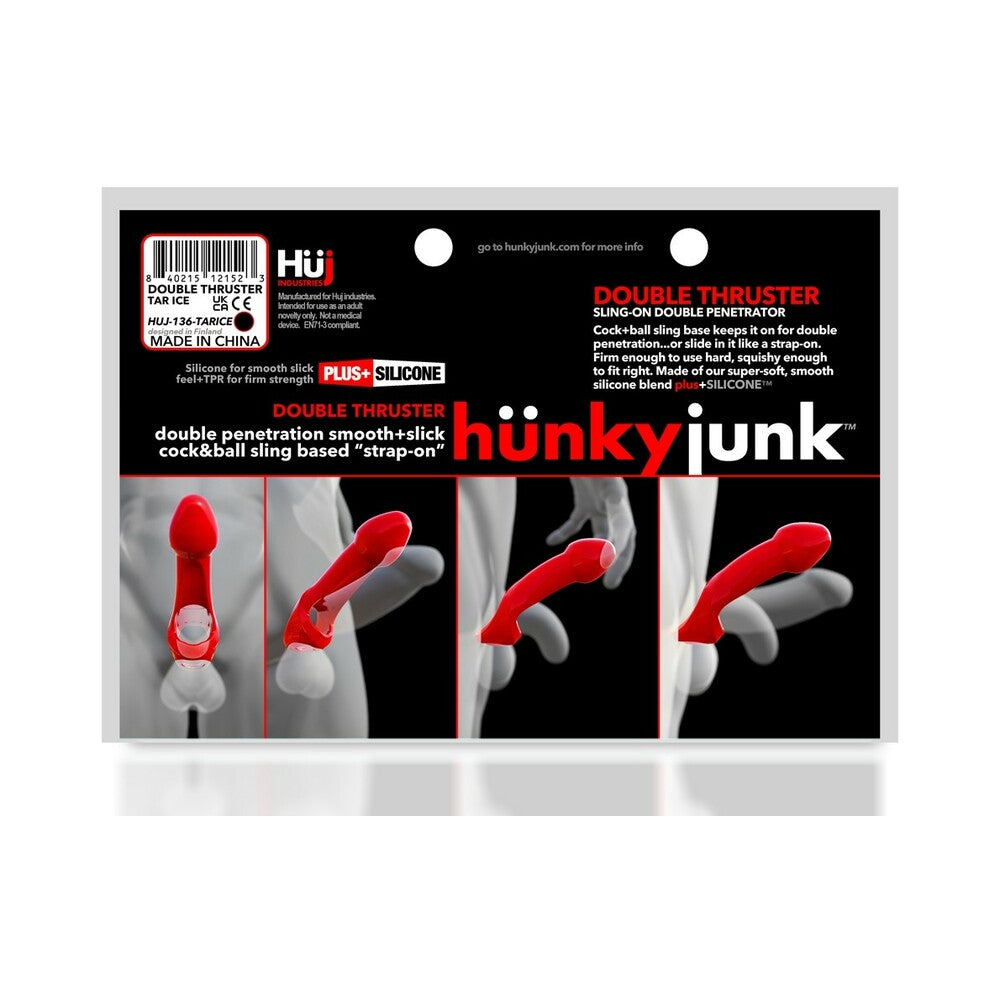 Hunkyjunk Double Thruster Double Penetrator Sling Tar Ice