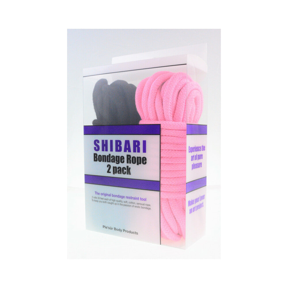 Ple'sur Pink & Black 10 M / 33 Ft. Rope Kit 2-pack