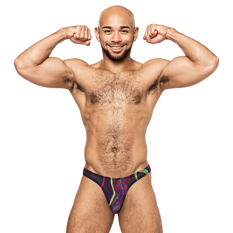 Male Power Galactic Bong Thong Print L/xl