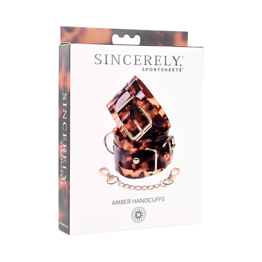 Sincerely, Sportsheets Amber Collection Adjustable Hand Cuffs Tortoiseshell