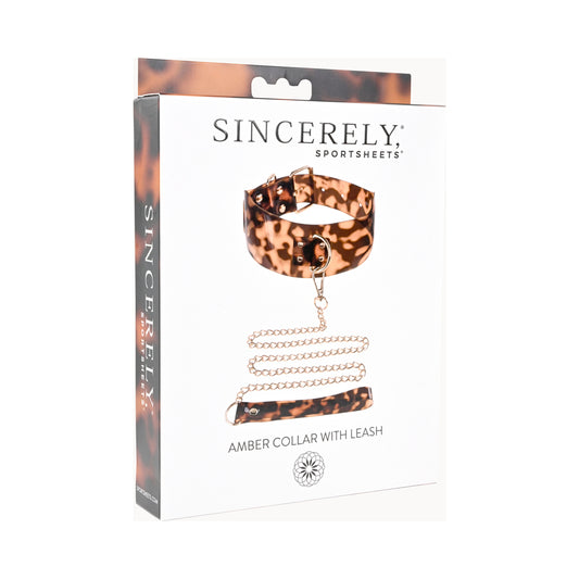 Sincerely, Sportsheets Amber Collection Adjustable Collar And Leash Tortoiseshell