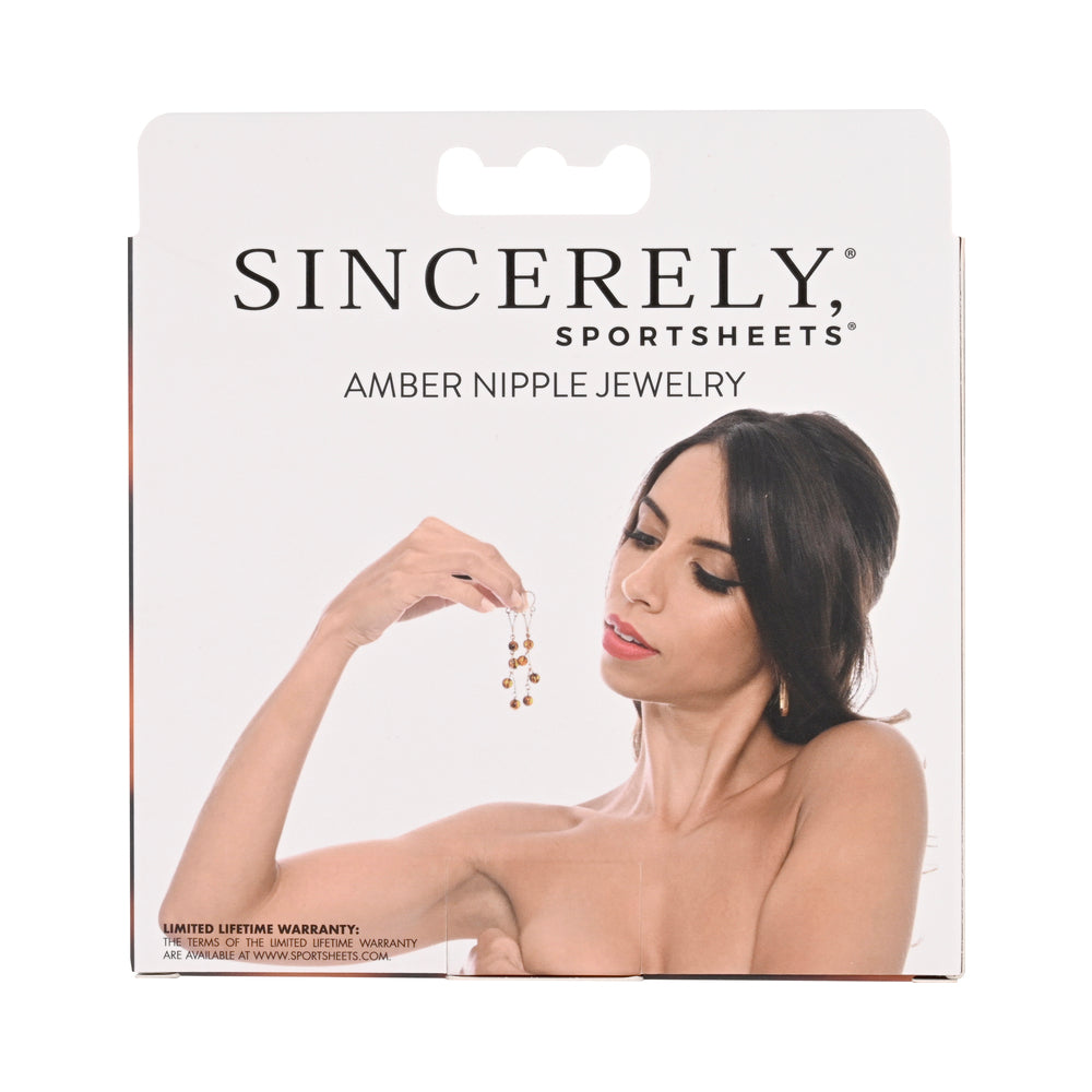 Sincerely, Sportsheets Amber Collection Adjustable Nipple Jewelry Tortoiseshell