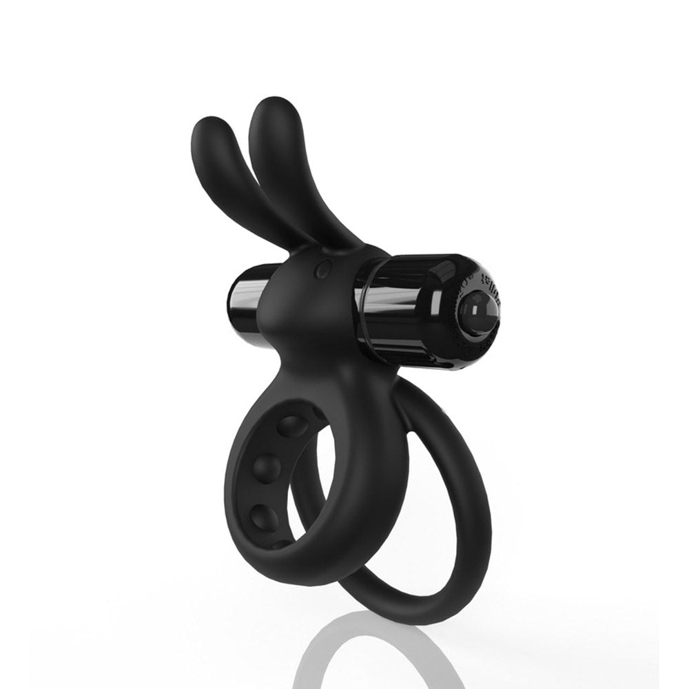 Screaming O 4b Ohare Vibrating Rabbit Double Cockring Black