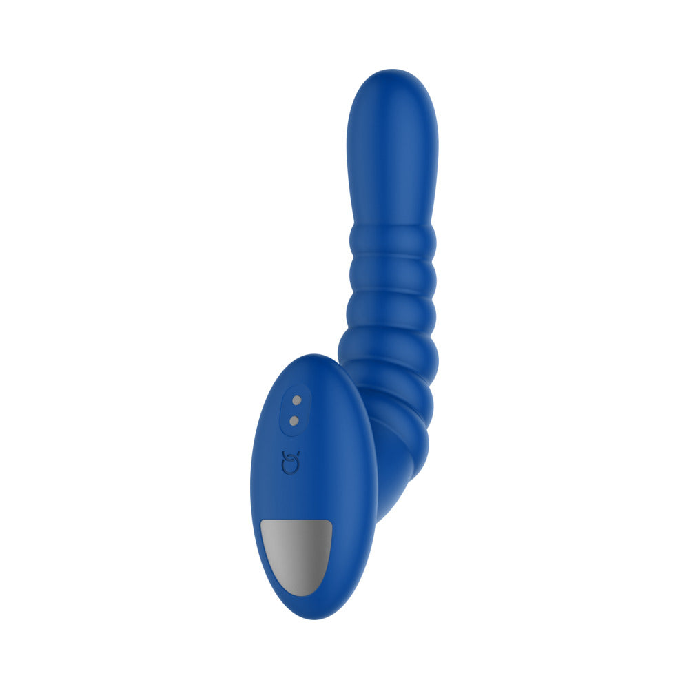 Forto Ribbed Pro Vibrating Massager Blue