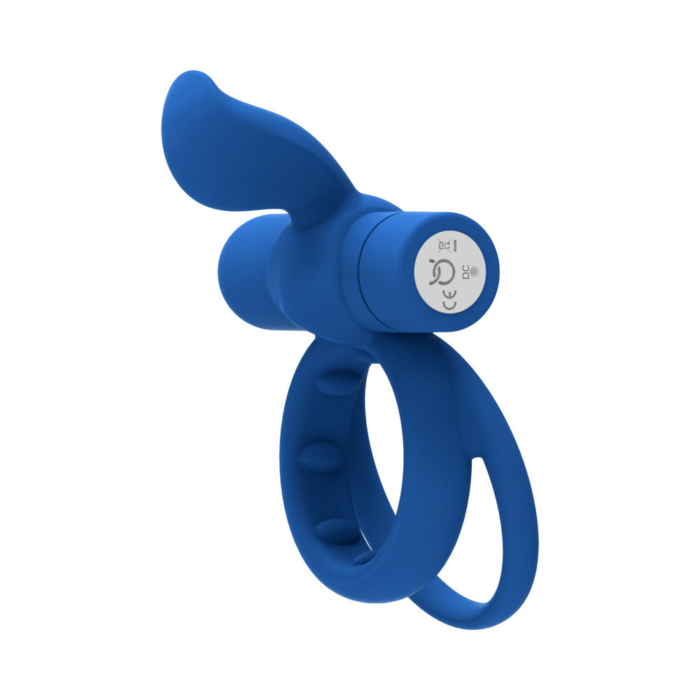 Forto Pointer Vibrating Cockring Blue