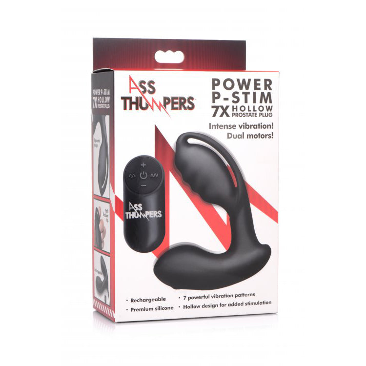 7x Power P-stim Hollow Silicone Prostate Plug