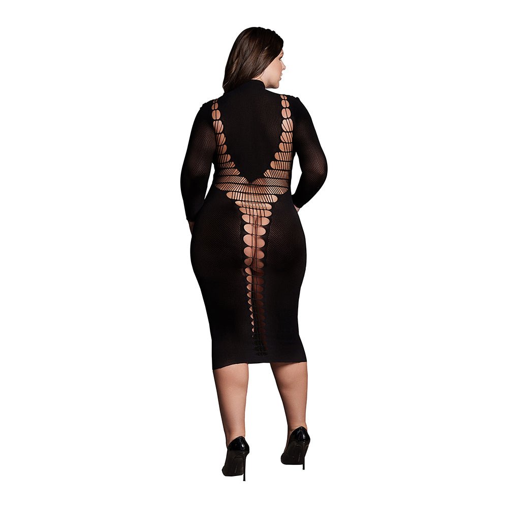 Shots Le Desir Shade Carme Xi Dress With Turtleneck Black Queen Size