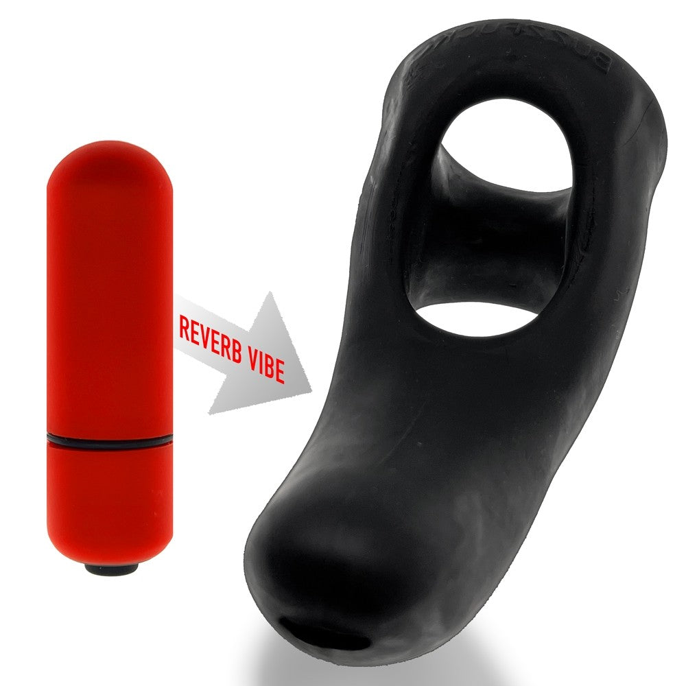 Hunkyjunk Buzzfuck Cock & Ball Sling With Taint Vibrator Tar Ice