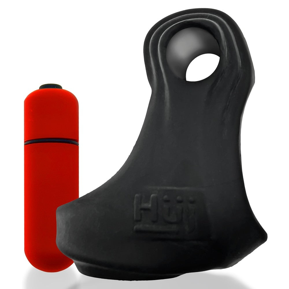 Hunkyjunk Revsling Cock & Ball Sling With Bullet Vibrator Tar Ice