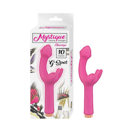 Nasstoys Mystique G-spot Rechargeable Silicone Dual Stimulation Vibrator Pink