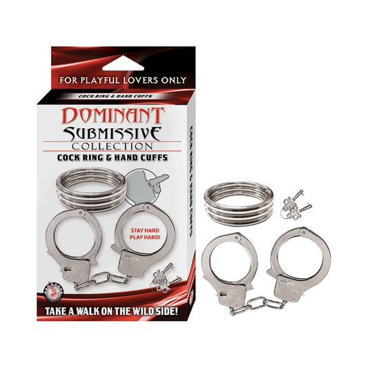 Dominant Submissive Collection Cockring and Handcuffs