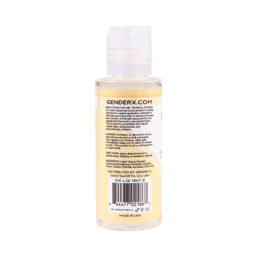 Gender X Tropical Passion Pineapple & Coconut Flavored Water-based Lubricant 2 Oz.
