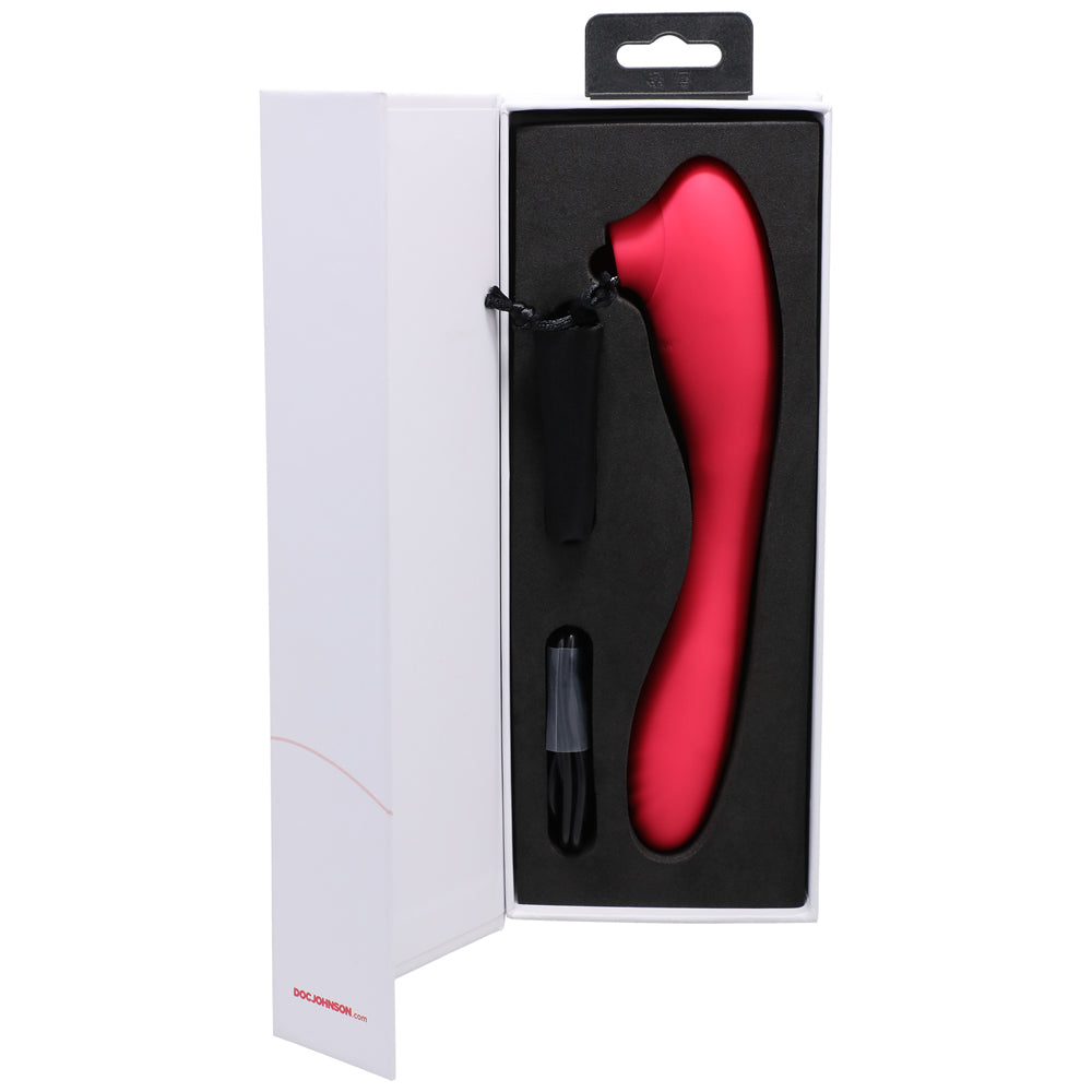 This Product Sucks Rechargeable Bendable Dual Ended Silicone Sucking Clitoral Stimulator & G-spot Vi