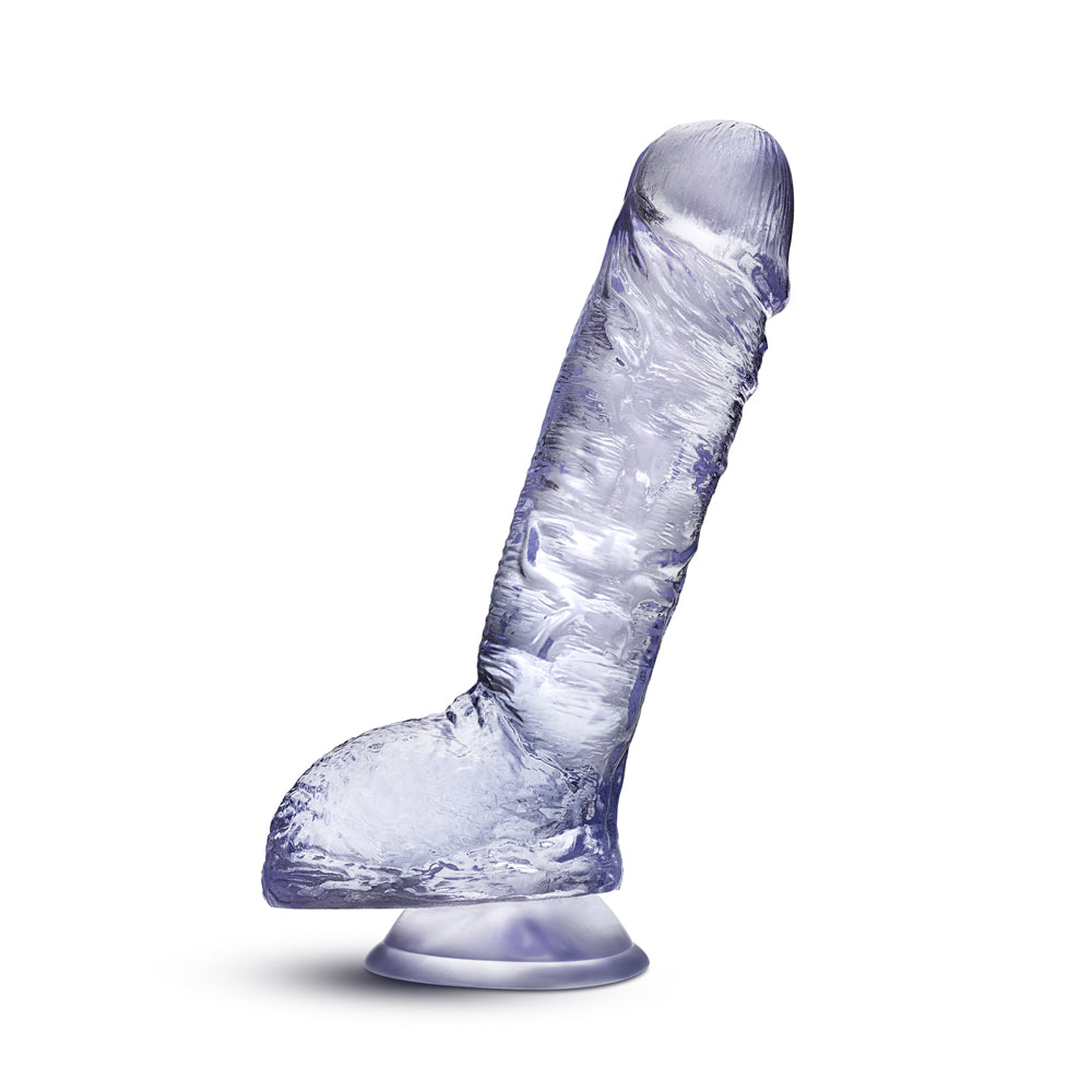 Blush B Yours Plus Hearty n Hefty 9 in. Dildo with Balls & Suction Cup Clear