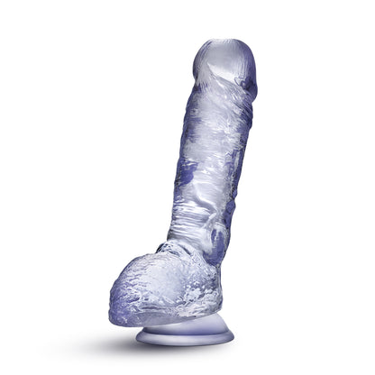 Blush B Yours Plus Hearty n Hefty 9 in. Dildo with Balls & Suction Cup Clear