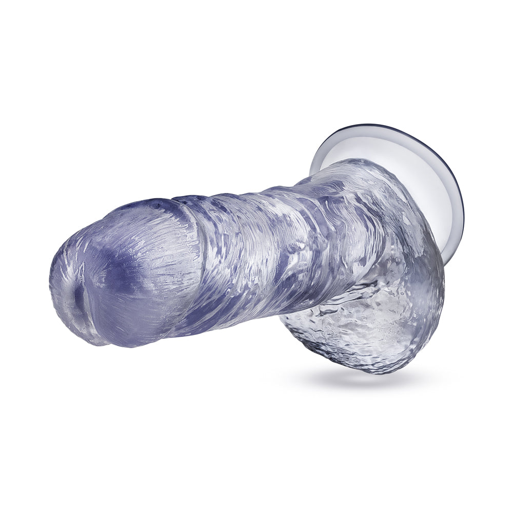 Blush B Yours Plus Hearty n Hefty 9 in. Dildo with Balls & Suction Cup Clear