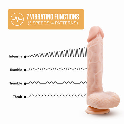 Dr. Skin Silicone Dr. Ethan Rechargeable Remote-controlled 8.5 In. Gyrating & Vibrating Dildo Beige
