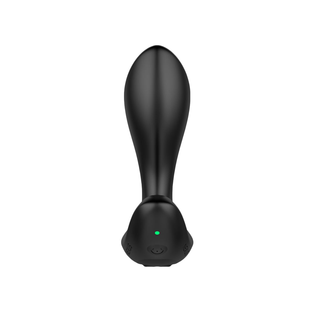 Nexus Tornado Rechargeable Remote-controlled Rotating & Vibrating Textured Silicone Anal Plug Black