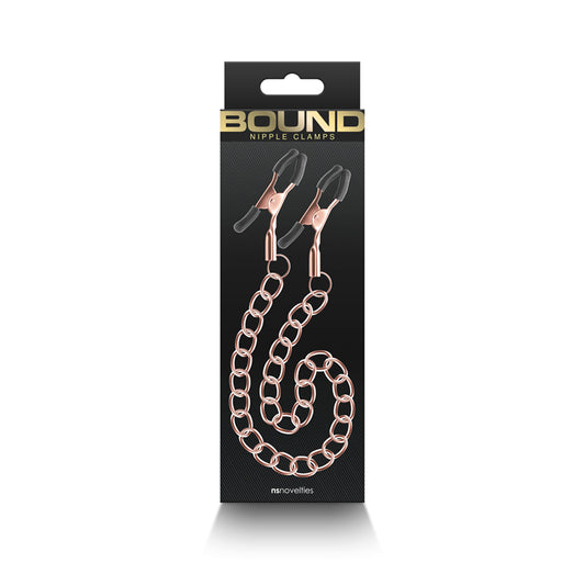 Bound DC2 Nipple Clamps - Rose Gold