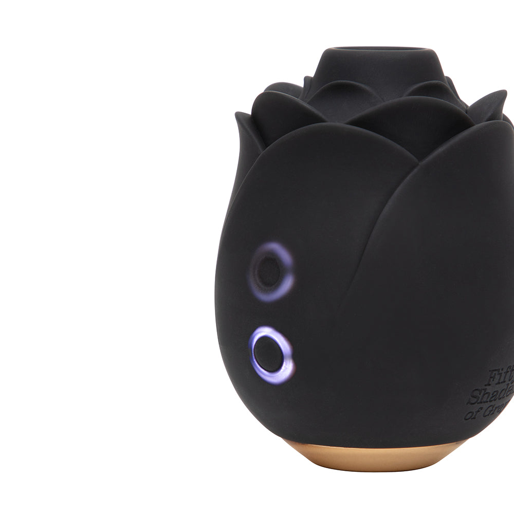Fifty Shades of Grey Hearts & Flowers Rose Vibrator - Black