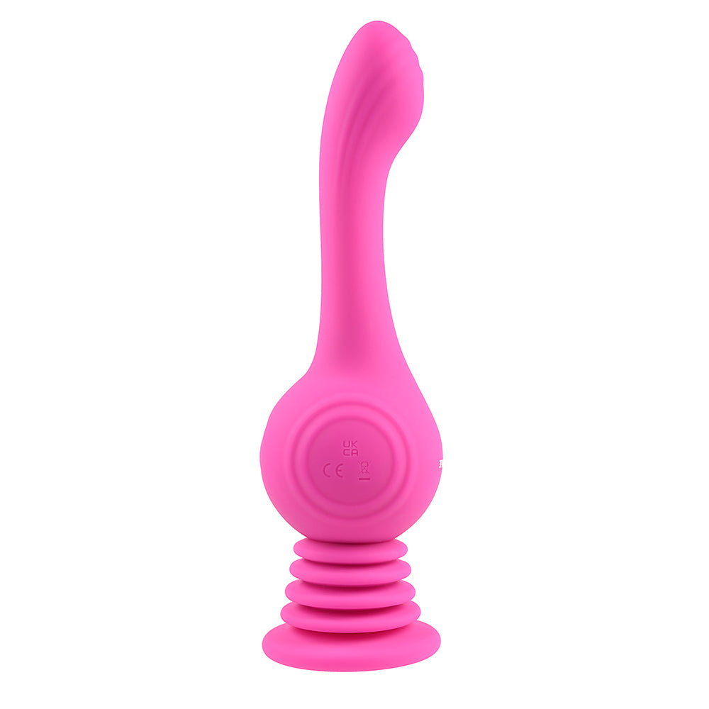 Evolved Gyro Vibe Rechargeable Gyrating Silicone Vibrator Pink