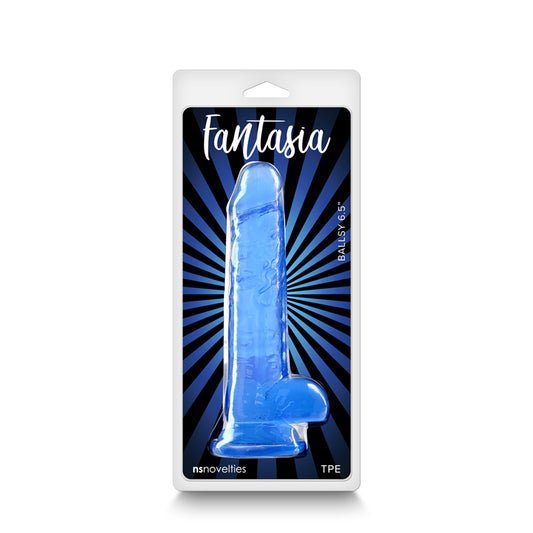 Fantasia Ballsy 6.5 In. Jelly Dildo Blue