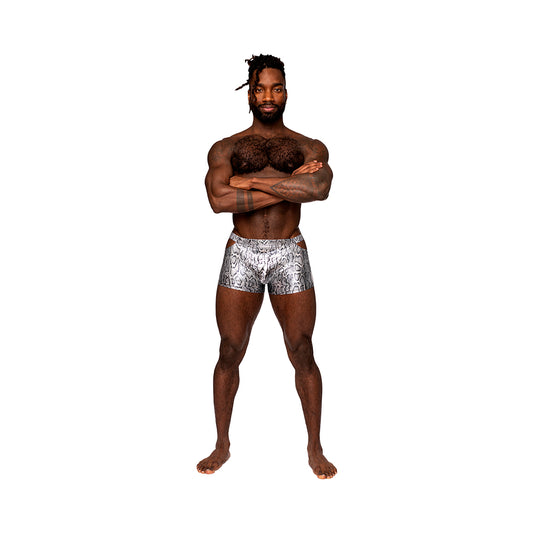 Male Power S'naked Pouch Short Silver/black S