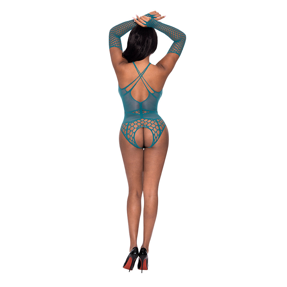 Magic Silk Seamless Long Sleeve Teddy Teal O/s