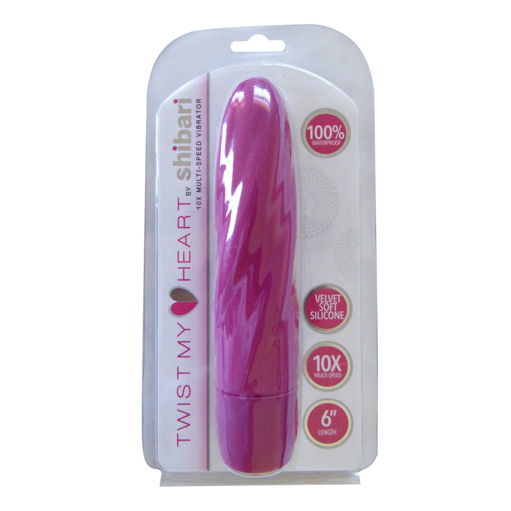 Shibari Twist My Heart 10X Vibe 6in Pink