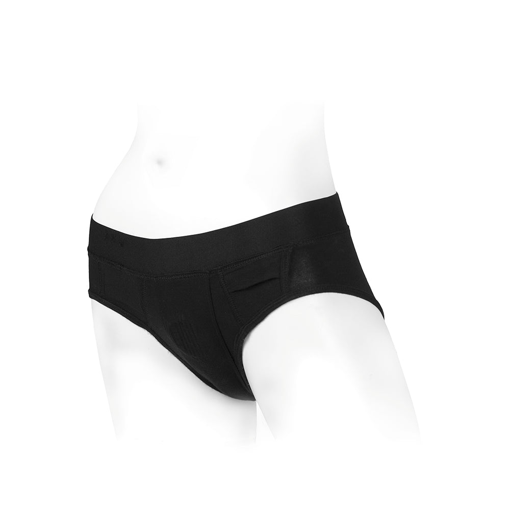 Spareparts Tomboi Rayon Briefs Harness Black Size 3xl