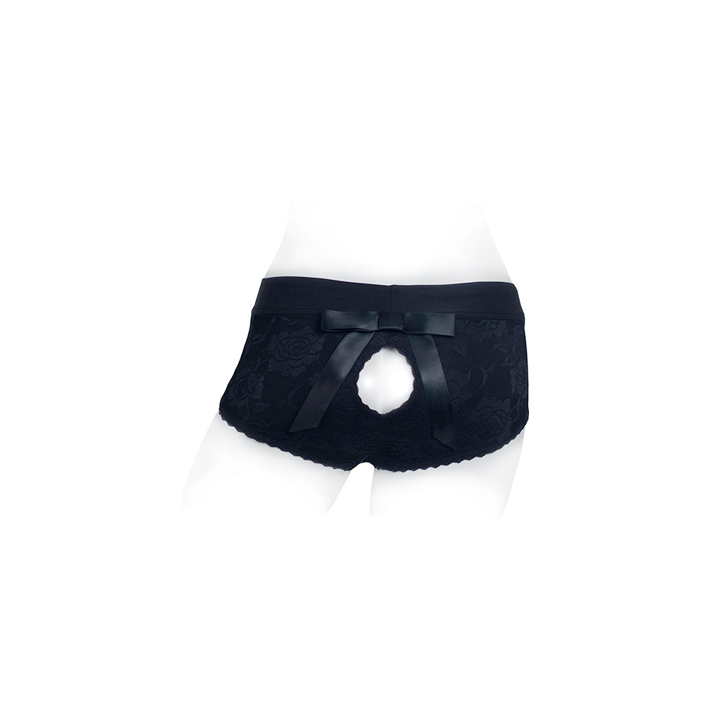 Spareparts Bella Cleavage Booty Short Harness Black Size Xxs