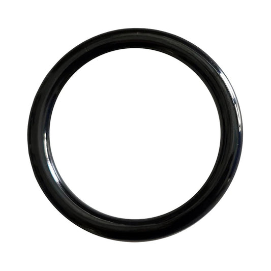 Rouge Stainless Steel Round Cock Ring 50mm Black