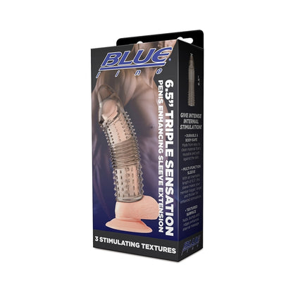 Blue Line 6.5 In. Triple Sensation Penis Enhancing Sleeve Extension