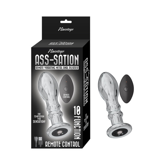 Ass-Sation Remote Vibrating Metal Anal Pleaser Silver