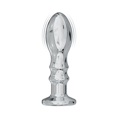 Ass-Sation Remote Vibrating Metal Anal Pleaser Silver