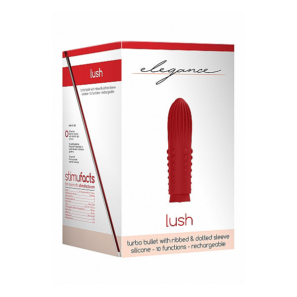 Elegance Lush Turbo Rechargeable Bullet - Red