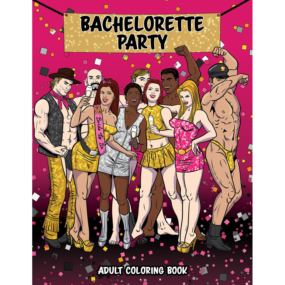 Wood Rocket Bachelorette Party Adult Coloring Book