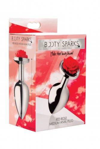 Booty Sparks Red Rose Anal Plug Md –