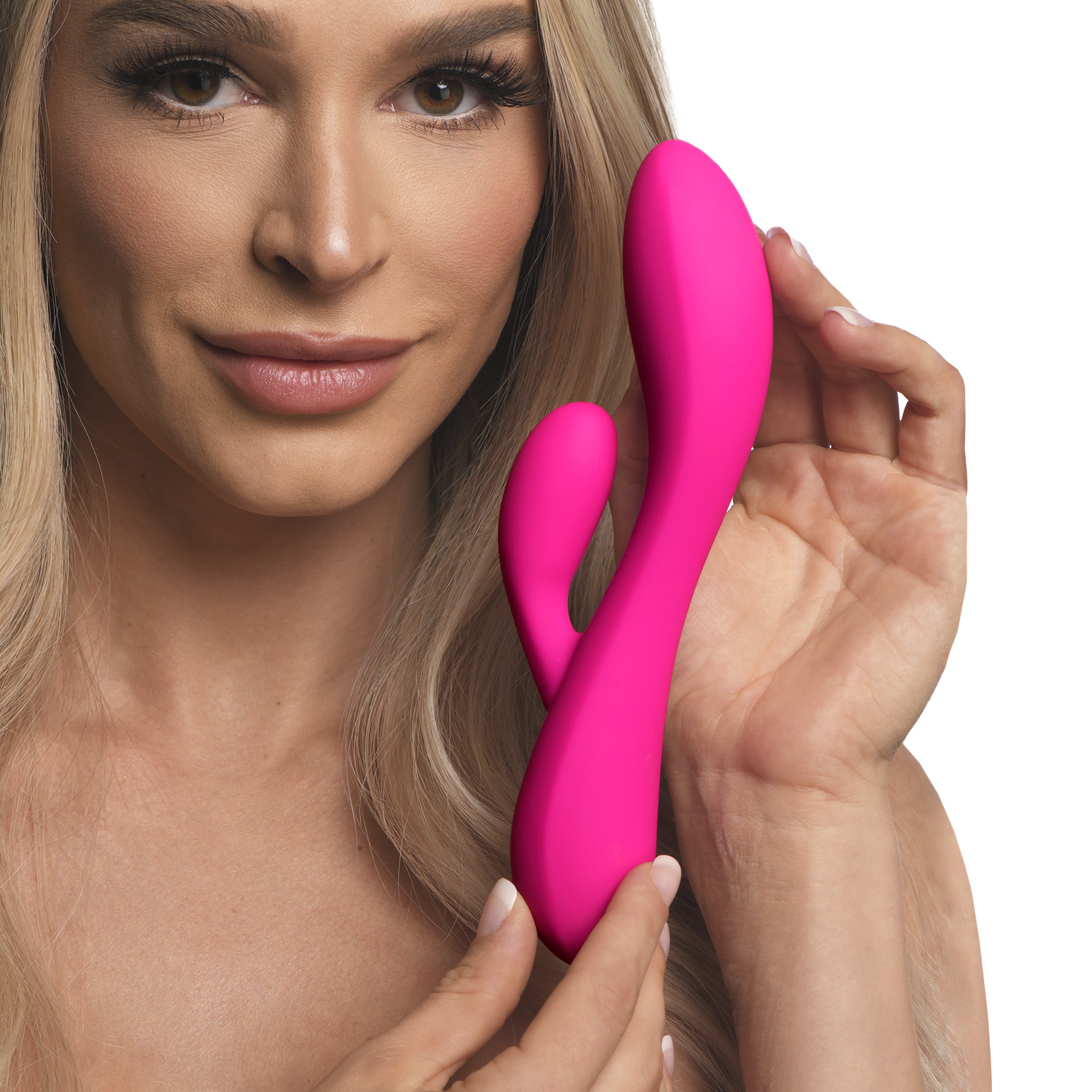 10x Flexible Silicone Rabbit Vibrator Pink