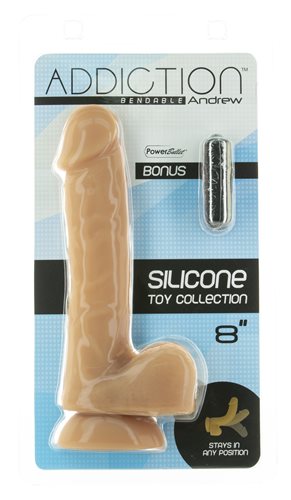 Addiction Andrew 8' Bendable Dong - Caramel