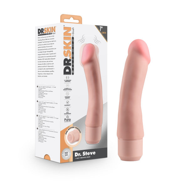 Dr Skin Silicone Dr Steve 7 In Vibrating Dildo Beige – Shop